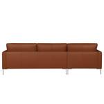 Ecksofa Portobello IV Echtleder - Echtleder Lasde: Cognac - Breite: 251 cm - Longchair davorstehend links