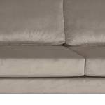 Ecksofa Portobello III Samt - Stoff Tond: Hellgrau - Breite: 207 cm - Longchair davorstehend rechts