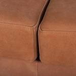 Canapé d’angle Portobello IV Cuir - Cuir véritable Custo : Marron - Largeur : 293 cm - Méridienne courte à gauche (vue de face)