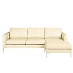 Ecksofa Portobello IV Echtleder - Echtleder Lasde: Creme - Breite: 207 cm - Longchair davorstehend rechts