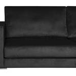 Ecksofa Portobello III Samt - Stoff Tond: Schwarz - Breite: 251 cm - Longchair davorstehend rechts