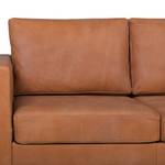 Hoekbank Portobello IV Leer - Leer Custo: Bruin - Breedte: 207 cm - Longchair vooraanzicht rechts