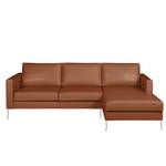 Ecksofa Portobello IV Echtleder - Echtleder Lasde: Cognac - Breite: 207 cm - Longchair davorstehend rechts