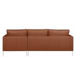 Ecksofa Portobello IV Echtleder - Echtleder Lasde: Cognac - Breite: 207 cm - Longchair davorstehend rechts