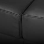 Canapé d’angle Portobello IV Cuir - Cuir véritable Lasde : Noir - Largeur : 293 cm - Méridienne courte à droite (vue de face)