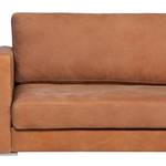 Canapé d’angle Portobello IV Cuir - Cuir véritable Custo : Marron - Largeur : 293 cm - Méridienne courte à droite (vue de face)