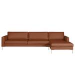 Ecksofa Portobello IV Echtleder - Echtleder Lasde: Cognac - Breite: 293 cm - Longchair davorstehend rechts