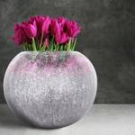 Vase Alpinia Glas, Metallfolie - Silber - 25 x 20 cm