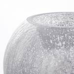 Vaas Alpinia Glas, metaalfolie - zilverkleurig - 25 x 20 cm