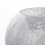 Vaas Alpinia Glas, metaalfolie - zilverkleurig - 15 x 12 cm