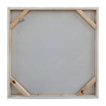 Tableau déco bourgeon I Gris - Matière plastique - En partie en bois massif - 80 x 80 x 3.5 cm