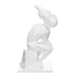 Statuette Kenya I Résine synthétique - Blanc