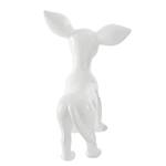 Statuette Chihuahua Résine synthétique - Blanc