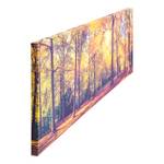 Impression sur toile Cleo Yellow Jaune - Textile - Bois/Imitation - 150 x 50 x 3.3 cm