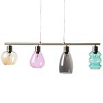 Suspension Ambo Verre / Fer - 4 ampoules