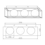 Plafondlamp Q-Ball II melkglas/ijzer - 3 lichtbronnen