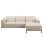 Ecksofa Graide II Strukturstoff - Warmes Beige - Longchair davorstehend rechts - Keine Funktion