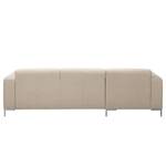 Ecksofa Graide II Strukturstoff - Warmes Beige - Longchair davorstehend links - Keine Funktion