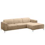 Ecksofa Graide III Antiklederlook - Beige - Longchair davorstehend rechts - Keine Funktion