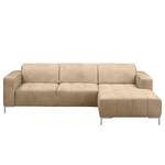 Ecksofa Graide III Antiklederlook - Beige - Longchair davorstehend rechts - Keine Funktion