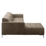 Ecksofa Graide III Antiklederlook - Taupe - Longchair davorstehend links - Keine Funktion