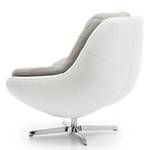 Fauteuil Roxana kunstleer/geweven stof - Grijs / Wit