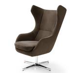 Fauteuil Crawley Microfibre - Marron foncé