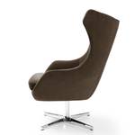 Fauteuil Crawley Microfibre - Marron foncé