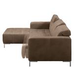 Ecksofa Graide III Antiklederlook - Espresso - Longchair davorstehend links - Elektrisch verstellbar: 1 Motor mit Kabel