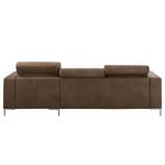 Ecksofa Graide III Antiklederlook - Espresso - Longchair davorstehend rechts - Elektrisch verstellbar: 1 Motor mit Kabel