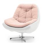 Fauteuil Roxana Imitation cuir / Tissu - Blanc / Rose