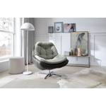 Fauteuil Roxana Imitation cuir / Tissu - Gris foncé / Gris