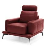 Fauteuil Sabara echt leer - Donkerrood