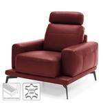 Fauteuil Sabara Cuir véritable - Rouge foncé