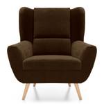 Fauteuil Glenhaven fluweel - Donkerbruin