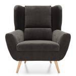 Fauteuil Glenhaven fluweel - Donkergrijs