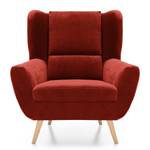 Fauteuil Glenhaven fluweel - Rood