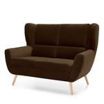 Sofa Glenhaven (2-Sitzer) Samt - Dunkelbraun