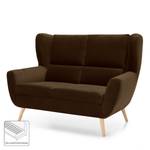 Sofa Glenhaven (2-Sitzer) Samt - Dunkelbraun