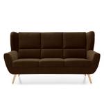 Sofa Glenhaven (3-Sitzer) Samt - Dunkelbraun