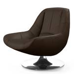 Fauteuil Spay Cuir véritable - Marron foncé