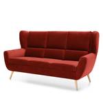 Sofa Glenhaven (3-Sitzer) Samt - Rot