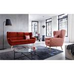 Sofa Glenhaven (3-Sitzer) Samt - Rot