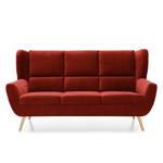 Sofa Glenhaven (3-Sitzer) Samt - Rot