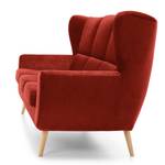 Sofa Glenhaven (3-Sitzer) Samt - Rot