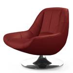 Fauteuil Spay Cuir véritable - Rouge Bordeaux