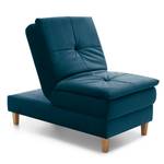 Gestoffeerde hocker Pabna fluweel - Marineblauw