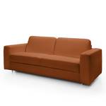 Schlafsofa Blayney mit Matratze Echtleder - Cognac - Breite: 181 cm