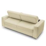 Canapé convertible Blayney Cuir véritable - Blanc - Largeur : 201 cm