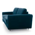 Canapé convertible Leopoldina Velours - Bleu marine - Largeur : 189 cm